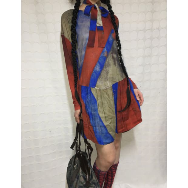 비비안 웨스트우드 유화 프린트 원피스