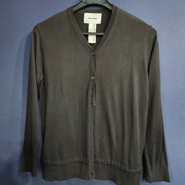 플라스틱 프로덕트 블랙 남성 슬림핏 95 가디건 