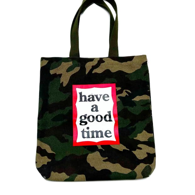 (Os) have a good time 헤버굿타임 카모패턴 토트백