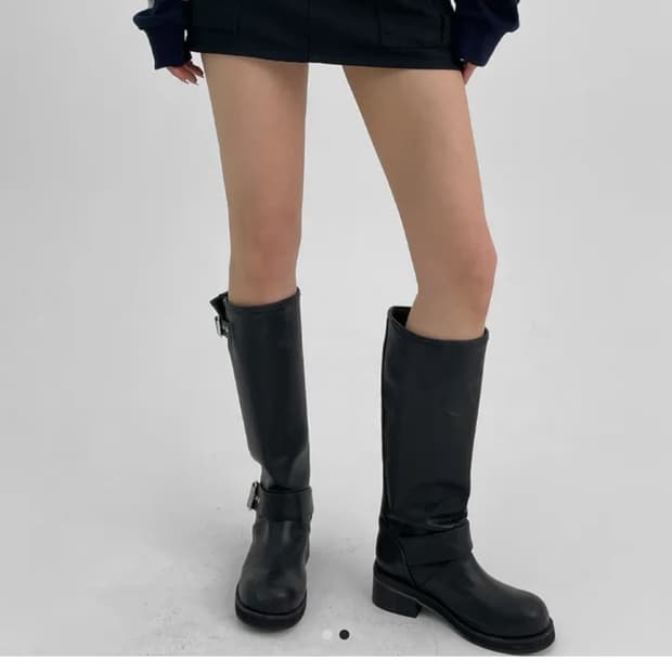 블랙업 휴켄 코튼 카고 스커트팬츠 블랙