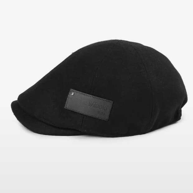 미세키서울 Patch wool huntina cap BLACK