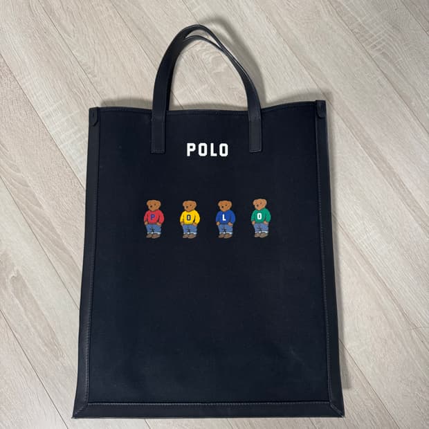폴로 랄프로렌 캔버스 쇼퍼백