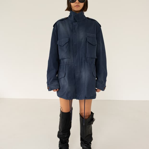 에스이오 WASHED COTTON FIELD JACKET NAVY