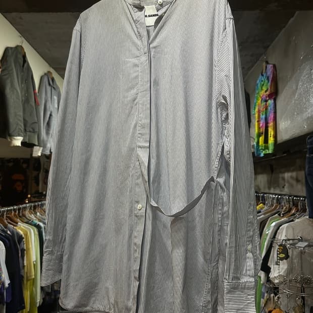 Jil Sander 질샌더 스트랩 포인트 스트라이프 셔츠