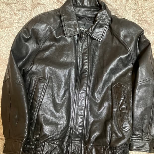 빈티지 레더 봄버 자켓