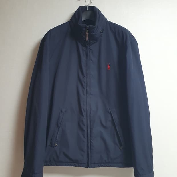 폴로 랄프로렌 자켓 집업 후드 네이비 레드포니 M