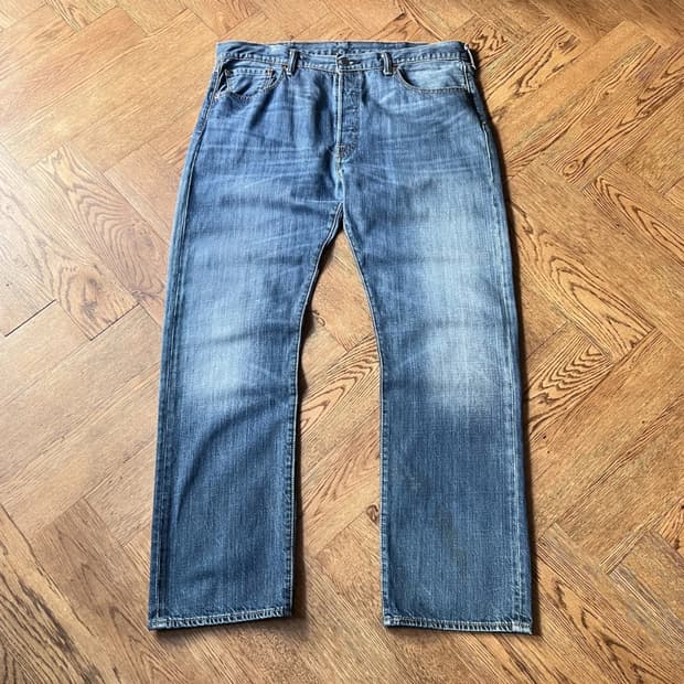 [38]리바이스 501 빈티지 워싱 스트레이트 데님 팬츠