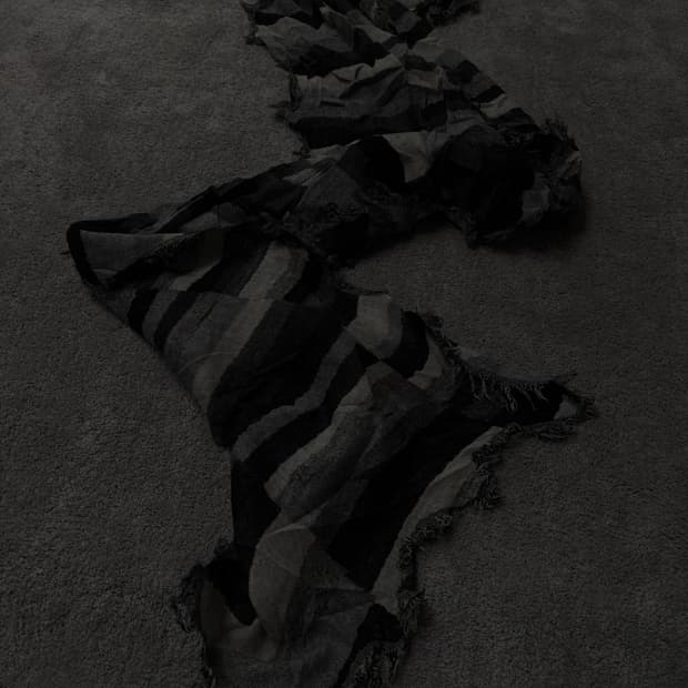 Vintage v-kei punk mood stripe scarf