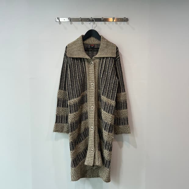 보카시 패턴 에스닉 롱 가디건