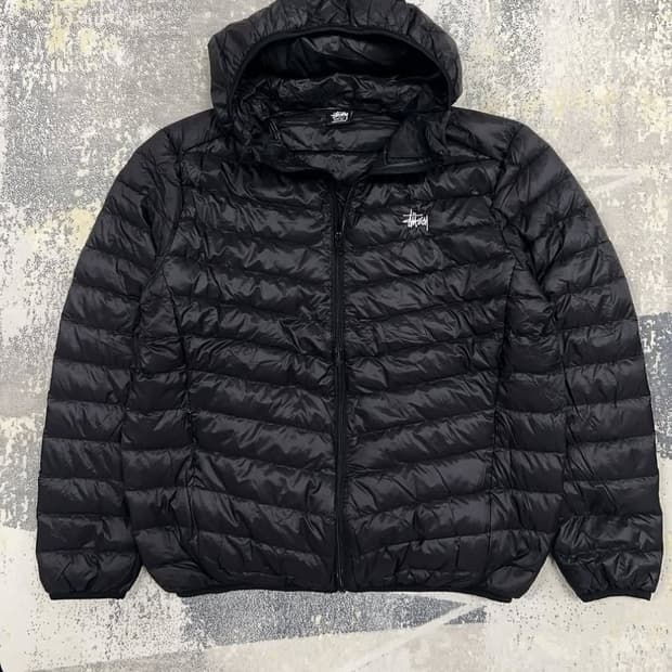 스투시 블랙 경량패딩