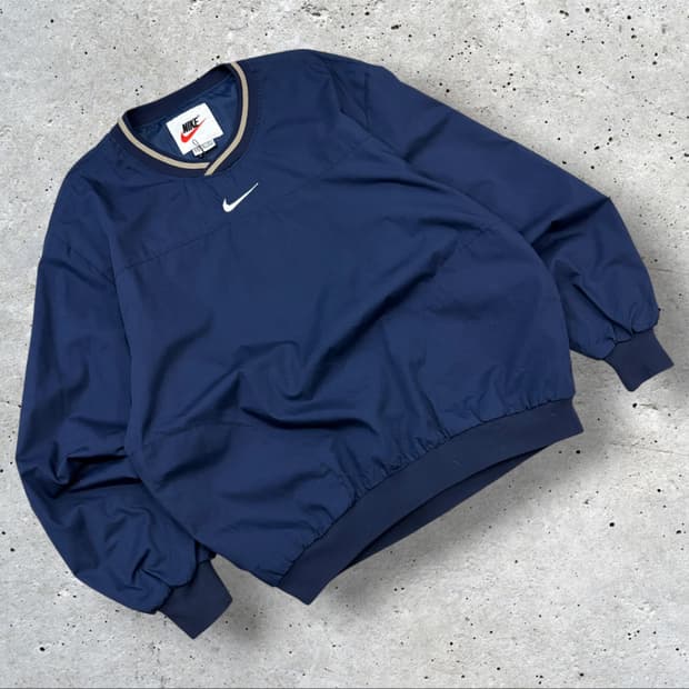 [L] 나이키 웜업 맨투맨 빈티지 네이비 바람막이 D825