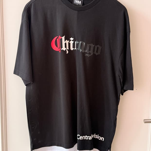 NBA CHI CHICAGO BULLS 소재믹스 티셔츠 