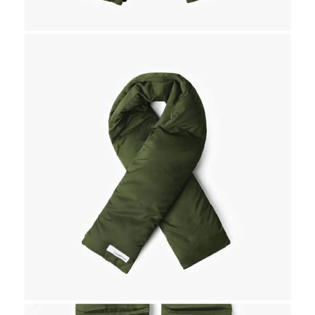 나나미카 패딩 머플러 카키색