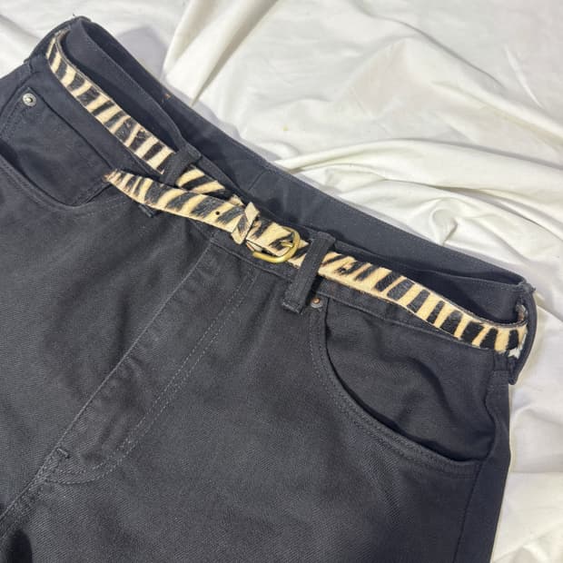 빈티지 애니멀 송치 벨트