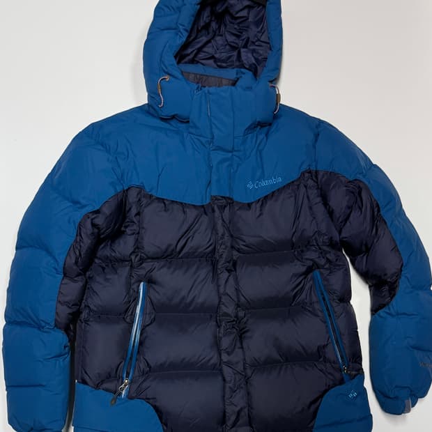 컬럼비아 옴니히트 구스다운 발열 후드 패딩 L