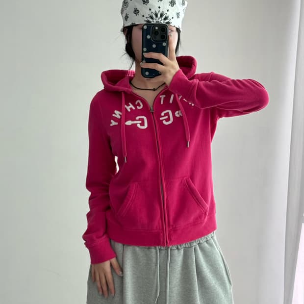 아베크롬비 핫핑크 후드집업