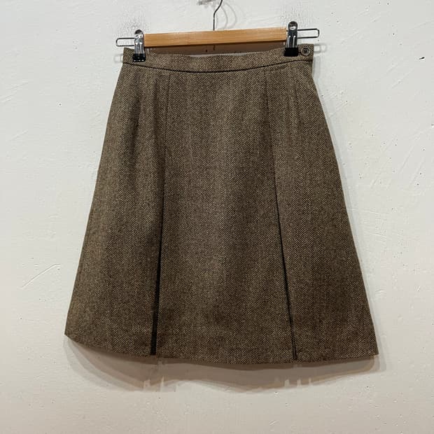 J PRESS 제이프레스 퓨어울 헤링본 스커트 치마 Made JPN