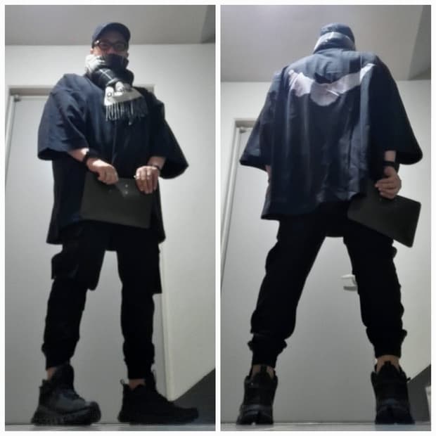 이지 갭 엔지니어드 바이 발렌시아가 도브 3/4 슬리브 티셔츠 XL