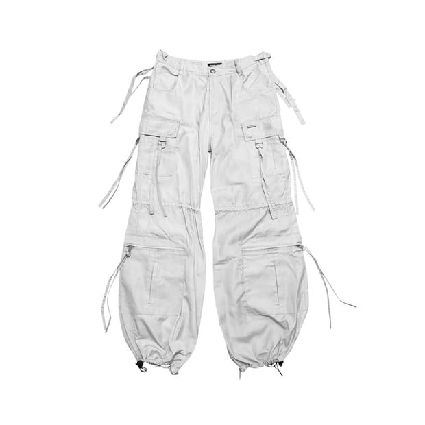 Badblood, multi-strap cargo pants_cream