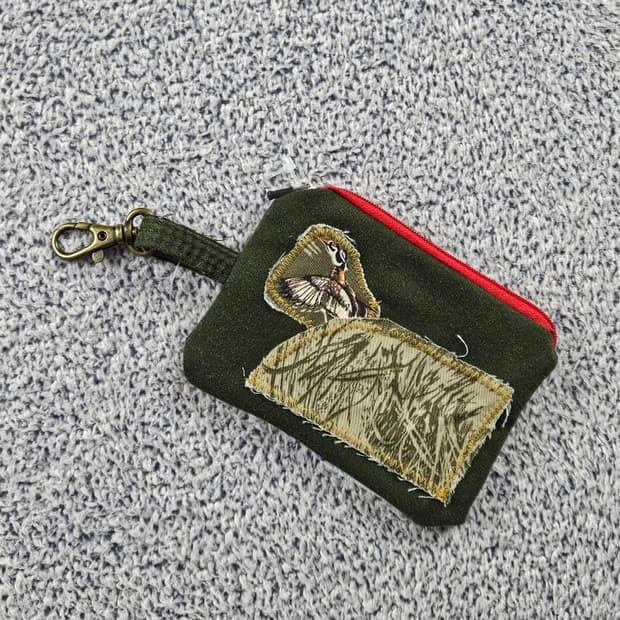 핸드메이드 리워크 커스텀 패치드 키링 월렛 ( 13X10 )/ 10734