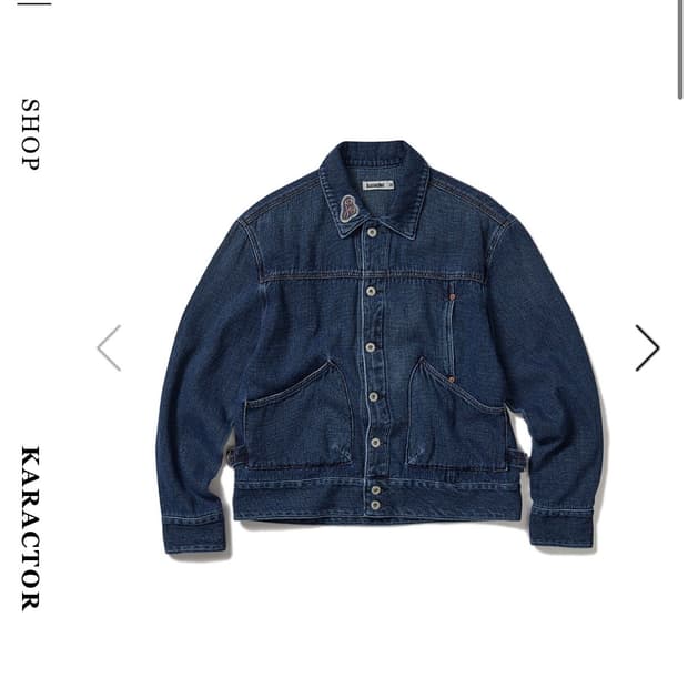 Karactor 카락터 데님 쇼츠 트러커 자켓