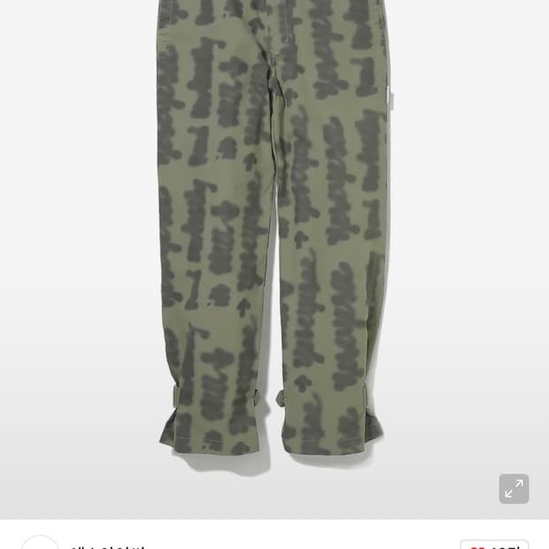 예스아이씨 두들 스트랩 팬츠 올리브 S사이즈