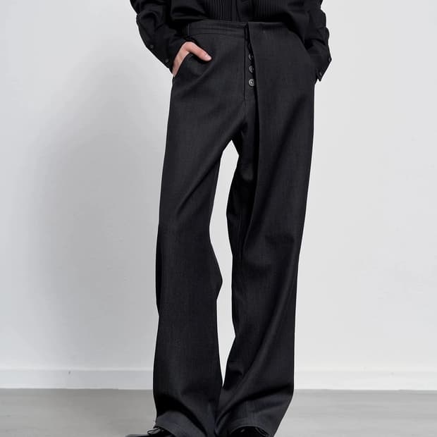 Denim Jun Black Pleats Denim