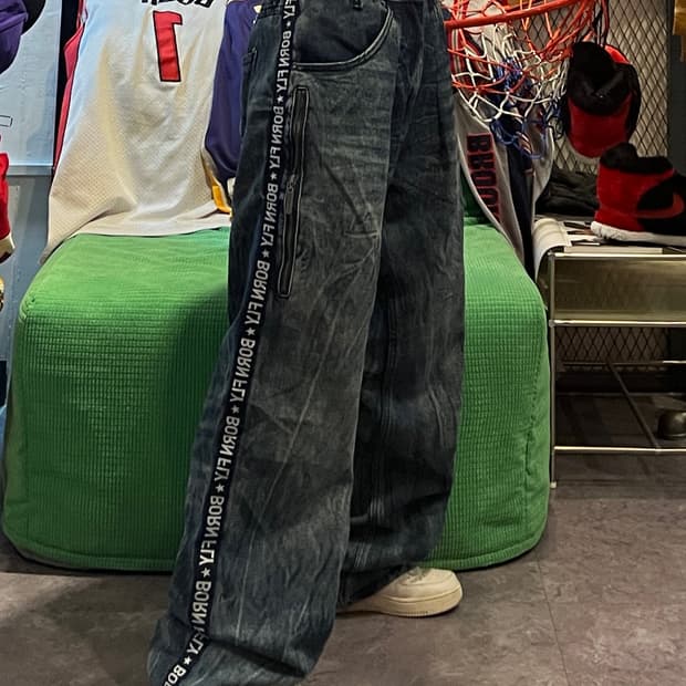 BORN FLY side line denim pants