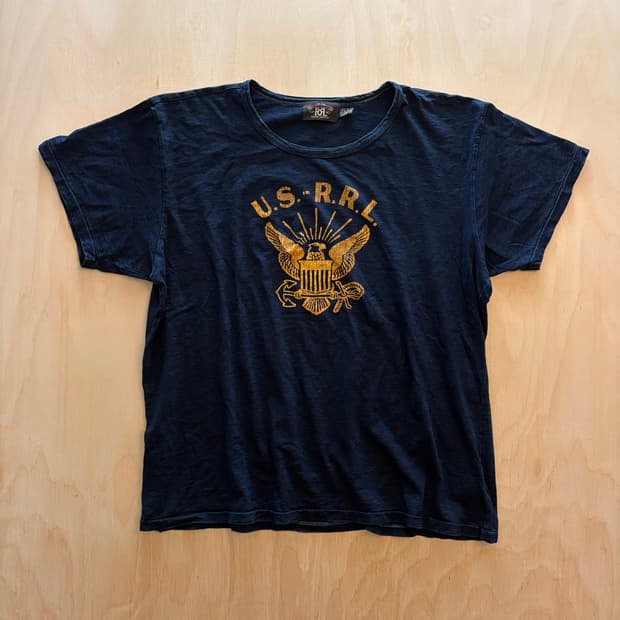 RRL 더블알엘 데님 반팔티셔츠 