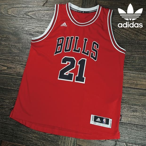 [아디다스] 시카고 불스 지미 버틀러 농구 나시 농구 져지 M20275
