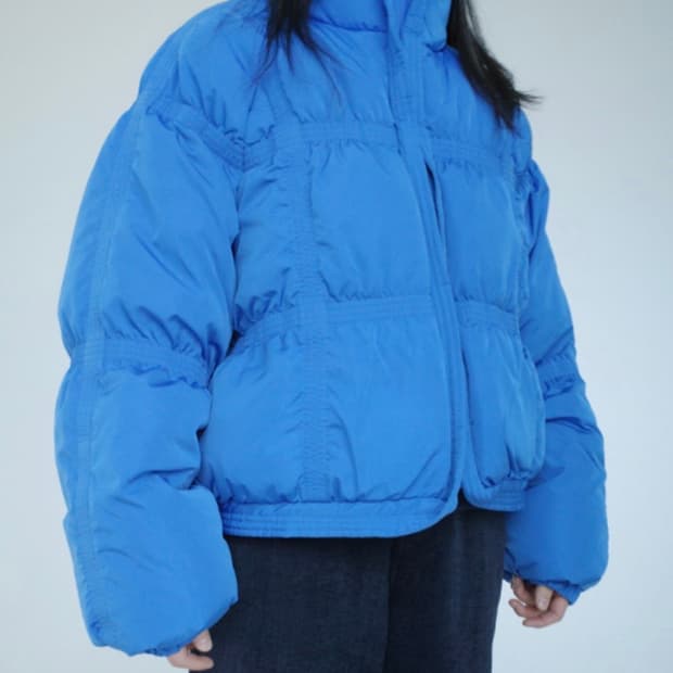 구해요) 애프터먼데이 덕다운 패딩 블루