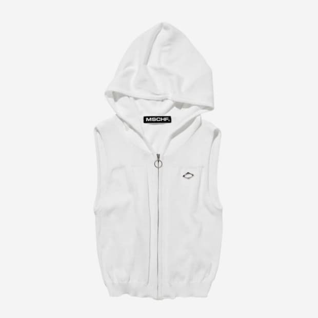 미스치프 RHOMBUS HOODED KNIT VEST