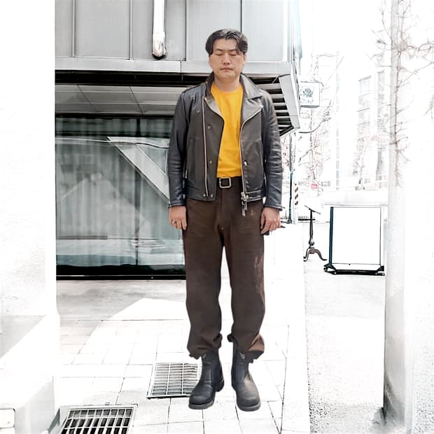 디아프바인 양가죽 라이더 자켓 40 N1271