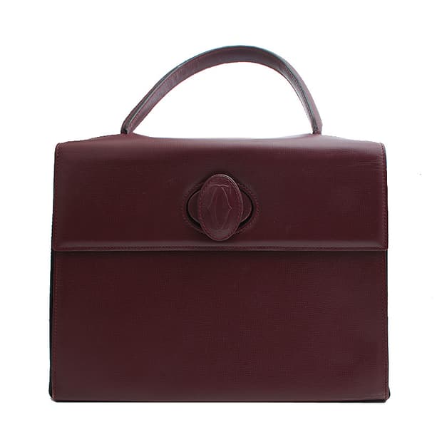 까르띠에 해피라인 와인색 토트백