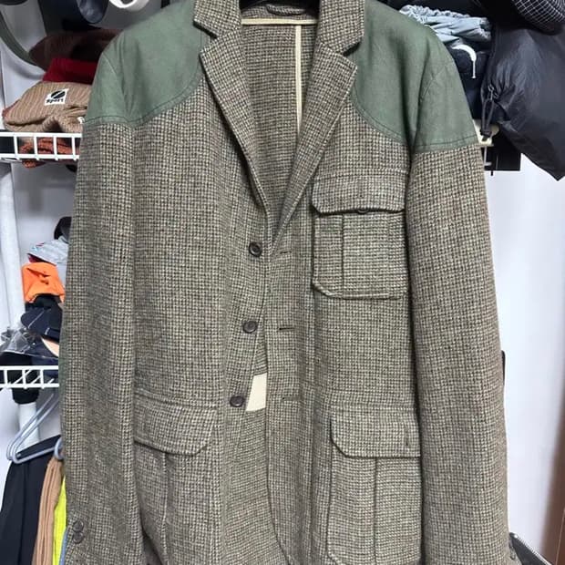 폴로 랄프로렌 럭비 라인 트위드자켓 M 사이즈