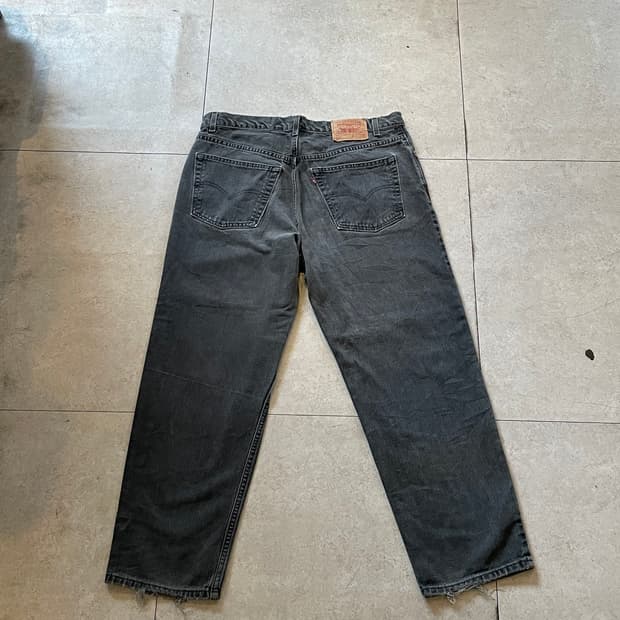 리바이스550 흑청 데님팬츠