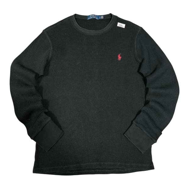 ✨ (바배) 폴로 랄프로렌 와플 블랙 롱슬리브 