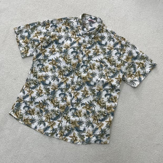 2XL 빈티지 하와이안 셔츠 0511M