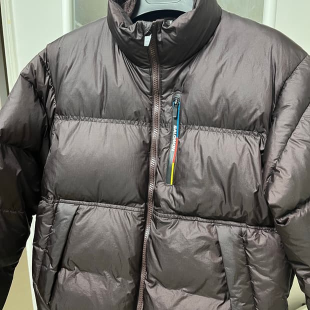 살로몬컨투어크롭패딩 s 초코