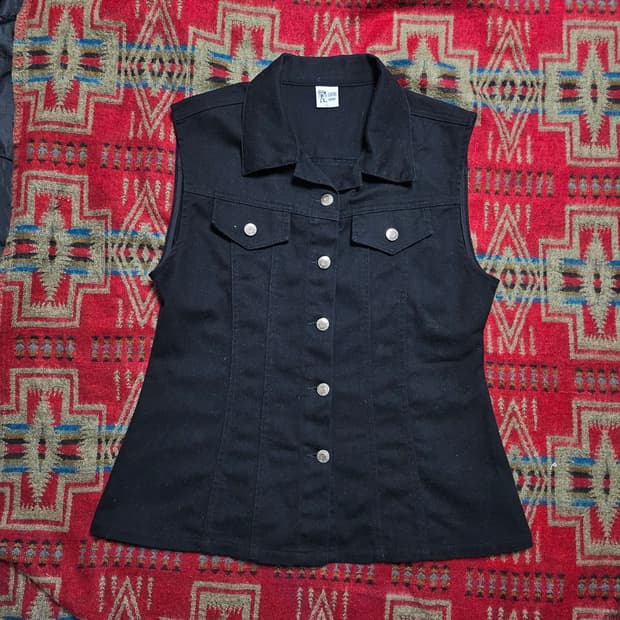 스투시 서핑기어 90s 데님 베스트 L