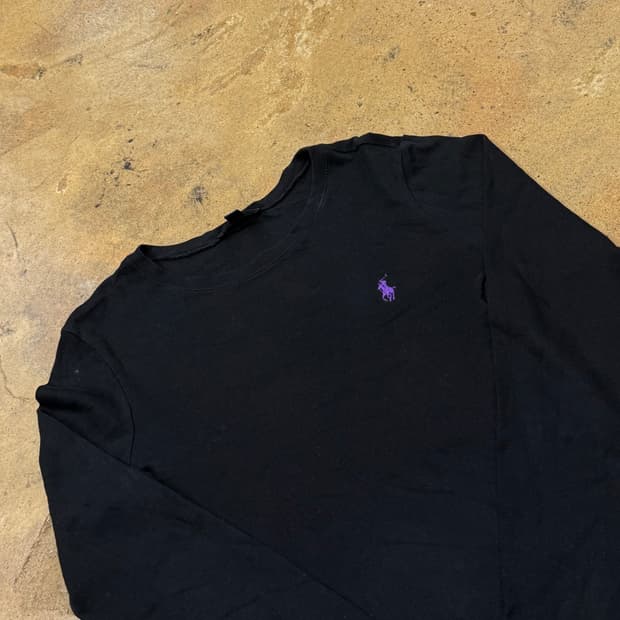 폴로 랄프로렌 블랙 긴팔 롱슬리브 