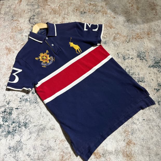 폴로 빅포니3 치프키프 금장 카라반팔티셔츠