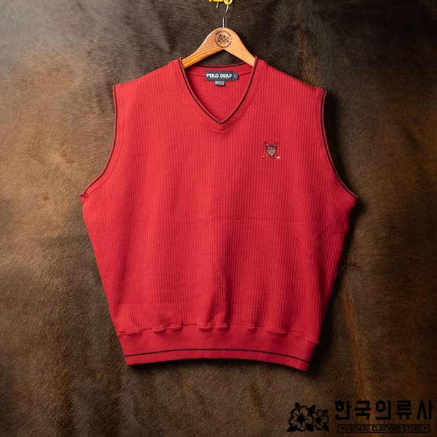 [L] 90s 폴로 랄프로렌 골프 USA 메이드 니팅 베스트 
