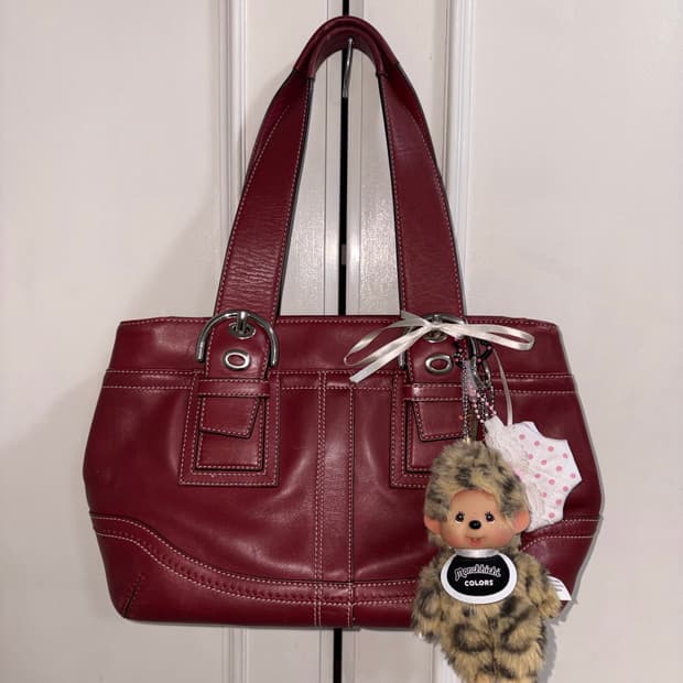 Coach red shoulder bag