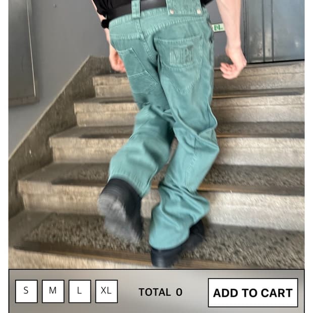 MPA  calf pocket pants 에메랄드 m 카프포켓