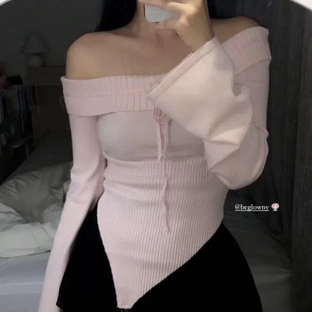 글로니 클래식 베라 스윙 롱 슬리브 핑크