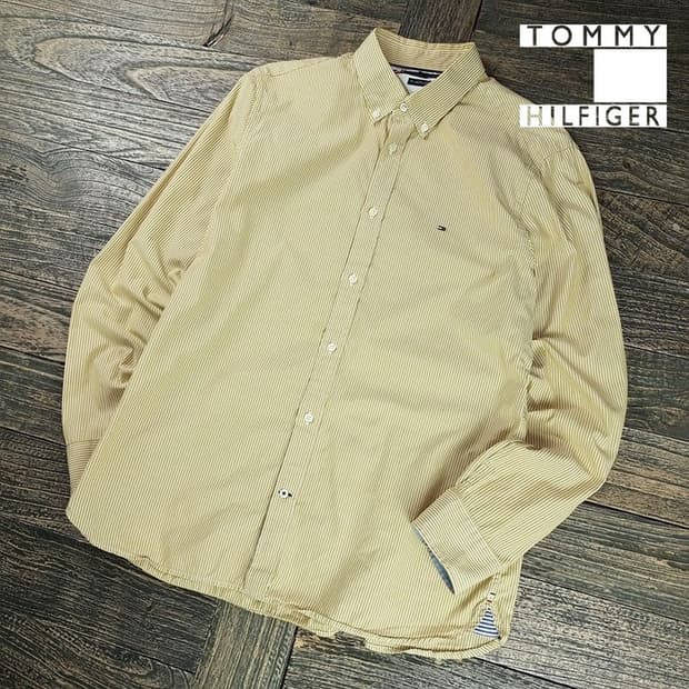 [타미힐피거] 로고 자수 스트라이프 셔츠 M20098