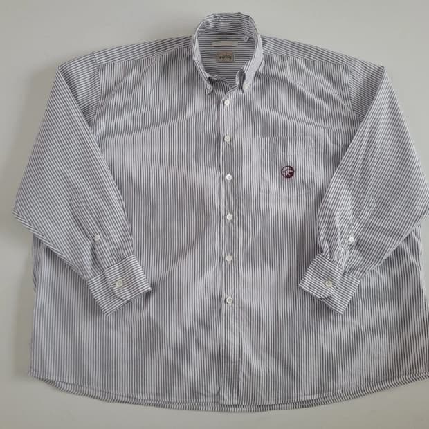 아워레가시 x 스투시 워크숍 버튼 오버사이즈 스트라이프 셔츠 S