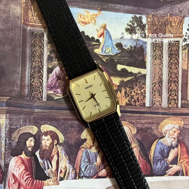 1990s Seiko Spirit Gold Tank Quartz