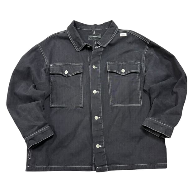 ✨ (바배) 바스틱 흑청 스티치 데님 셔츠 자켓 